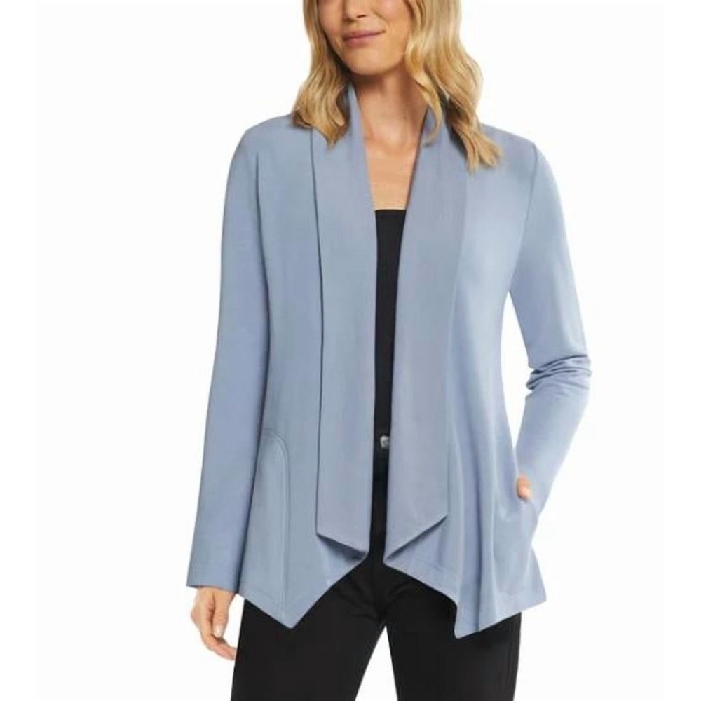 Max & Mia Women's Open Front Drape Cardigan Small Light Olive Pockets NWT